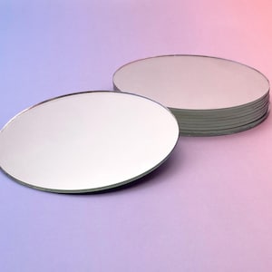 4&quot; Round Glass Craft Mirrors: Unfinished, Smooth Edges (LOT OF 10)