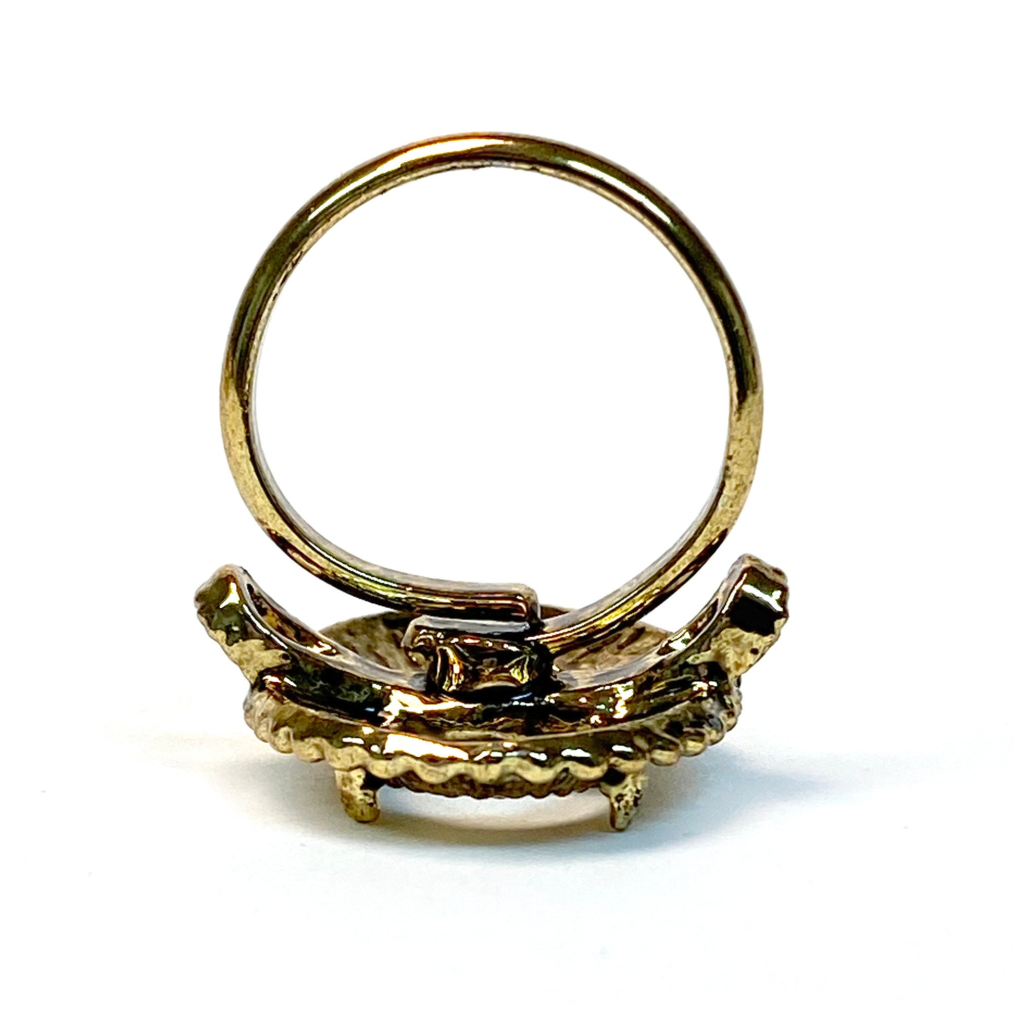 Antique Finish Rings Vintage Jewelry Making Supplies Gold Etsy