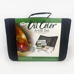 ROYAL & LANGNICKEL "Oil Colour Studio Artist Set": reisportfolio verf, penselen, canvas afbeelding 1