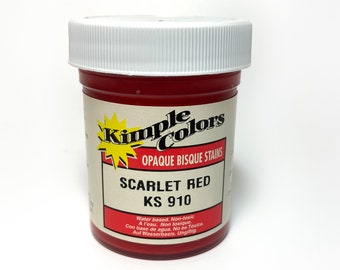 Opaque Bisque Stains 2 oz Jar - Multiple Colors Listed : Vintage Kimple Colors Ceramic Stains