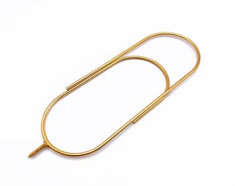 Jumbo 8" Desktop Paperclip, Screw-In Craft Supply: Make Your Own Paperweight Display