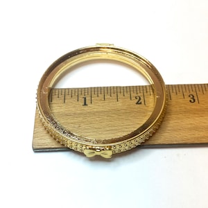 Circular Hinge for Round Boxes 2-1/4 Diameter: Gold Finish Cast Metal Craft Supplies image 7