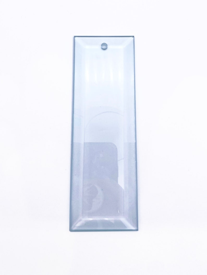 6 x 2 Rectangular Glass Suncatchers with Beveled Edges & Pre-Drilled Hole Lot of 6 image 2