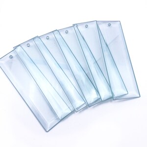 6 x 2 Rectangular Glass Suncatchers with Beveled Edges & Pre-Drilled Hole Lot of 6 image 3