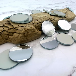 1&quot; Round Mini Mirrors: High-Quality Glass for Crafts, Shisha (Lot of 100)