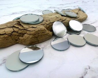 1" Round Mini Mirrors: High-Quality Glass for Crafts, Shisha (Lot of 100)