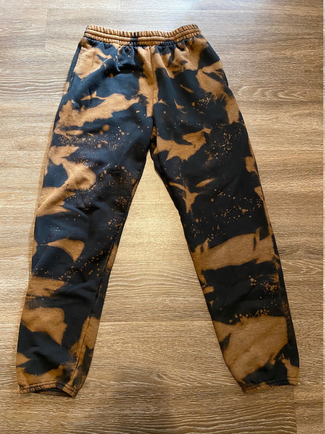 Black Bleached Sweatpants Acid washed sweatpants comfy black | Etsy