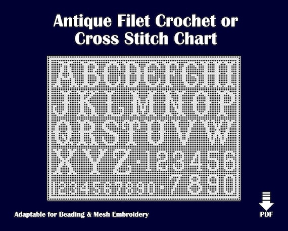 reproduction antique 1912 pattern chart for filet crochet etsy australia