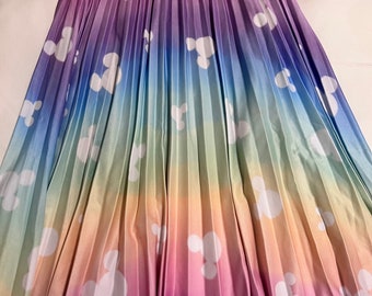 Disney inspired rainbow skirt Mickey head