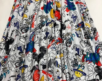 Mickey  inspired pleated skirt