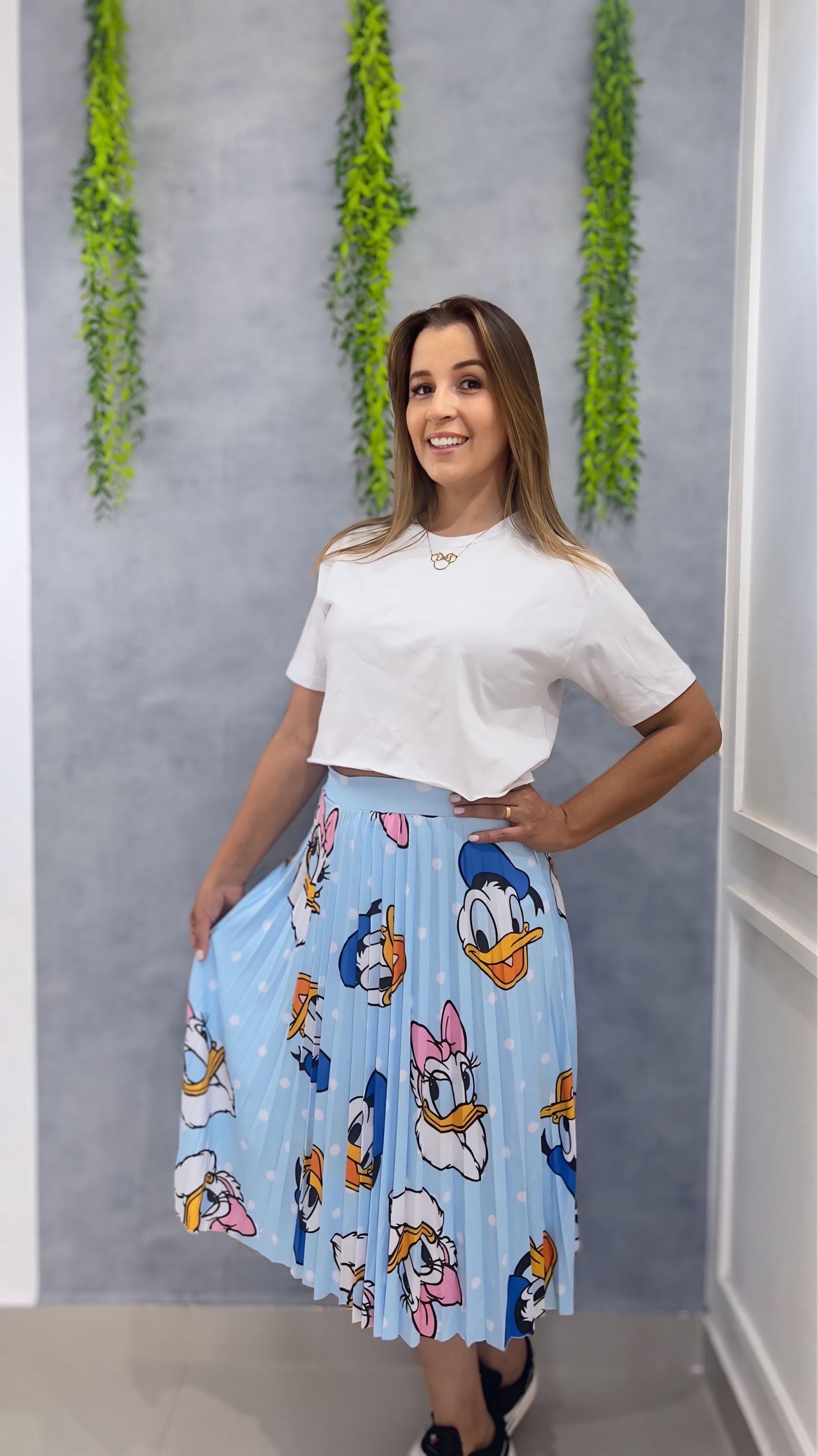 Disney inspired skirt Donald and Daisy