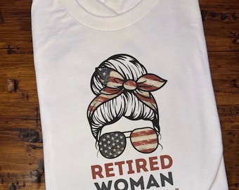 Retired Woman Veteran T-shirt, Military Retirement Gift