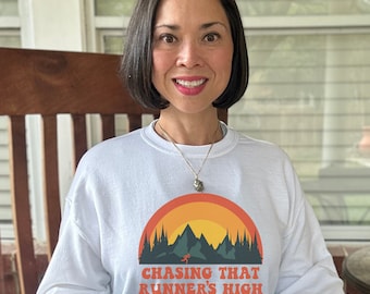 Running Sweatshirt for Runner Gift for Running Partner Sweater for Runner Marathon Gift for Runner 5k Sweatshirt for 10k Shirt for Running