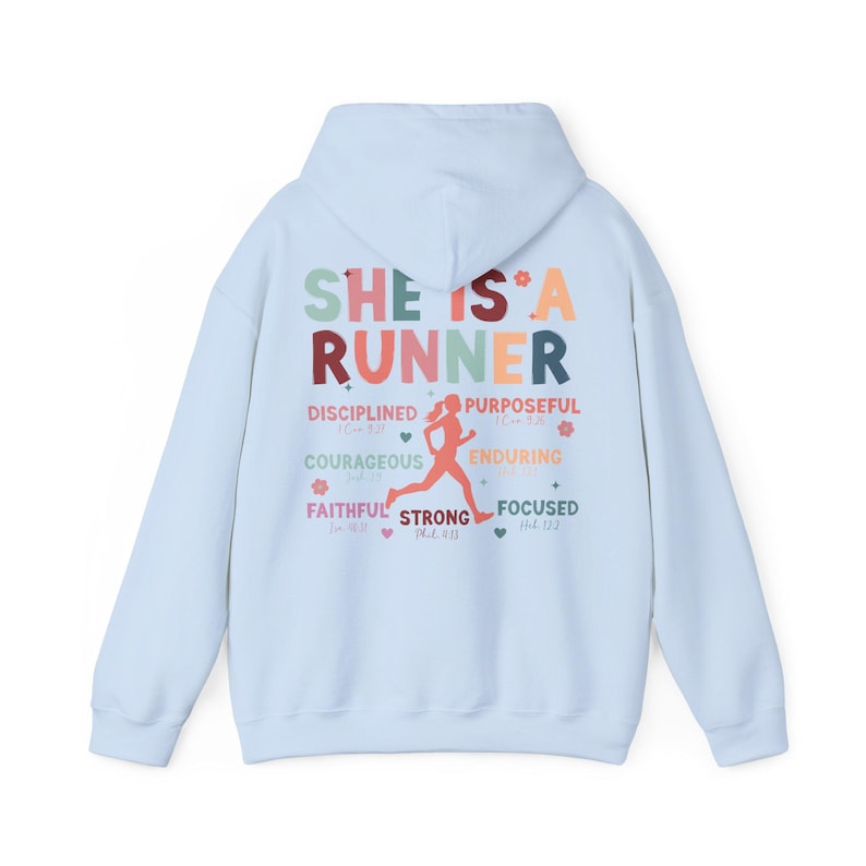 Christian Running Hoodie, Gift for Runner, Marathon Running Hoodie, Half Marathon Running Hoodie, Running Mama, Running Gift, Runner Shirt image 9