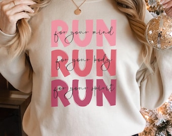 Running Sweatshirt for Runner Running Mama Sweatshirt Running Crewneck Marathon Gift for Runner Hoodie Running Clothes for Running Marathon