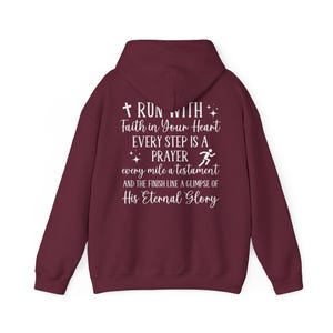 Christian Running Hoodie, Gift for Runner, Marathon Running Hoodie, Half Marathon Running Hoodie, Running Mama, Running Gift, Runner Shirt image 8