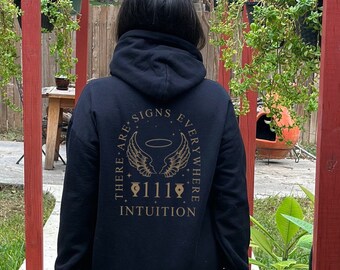 Angel Number Hoodie 111 Angel Number Hoodie Witchy Hoodie Celestial Hoodie Ange Numbers Hoodie Spiritual Hoodie Moon Hoodie Angel 111 Shirt