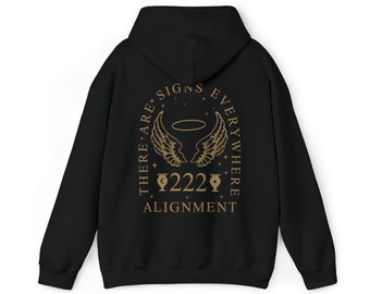 Angel Number Hoodie 222 Angel Number Hoodie Witchy Hoodie Celestial Hoodie Angel Numbers Hoodie Spiritual Hoodie Moon Hoodie Angel 222 Shirt