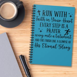 Christian Running Notebook, Gift for Runner, Running Gift, Marathoner Gift, Running Journal, Running Notebook, Marathon Gift, Ultra Runner