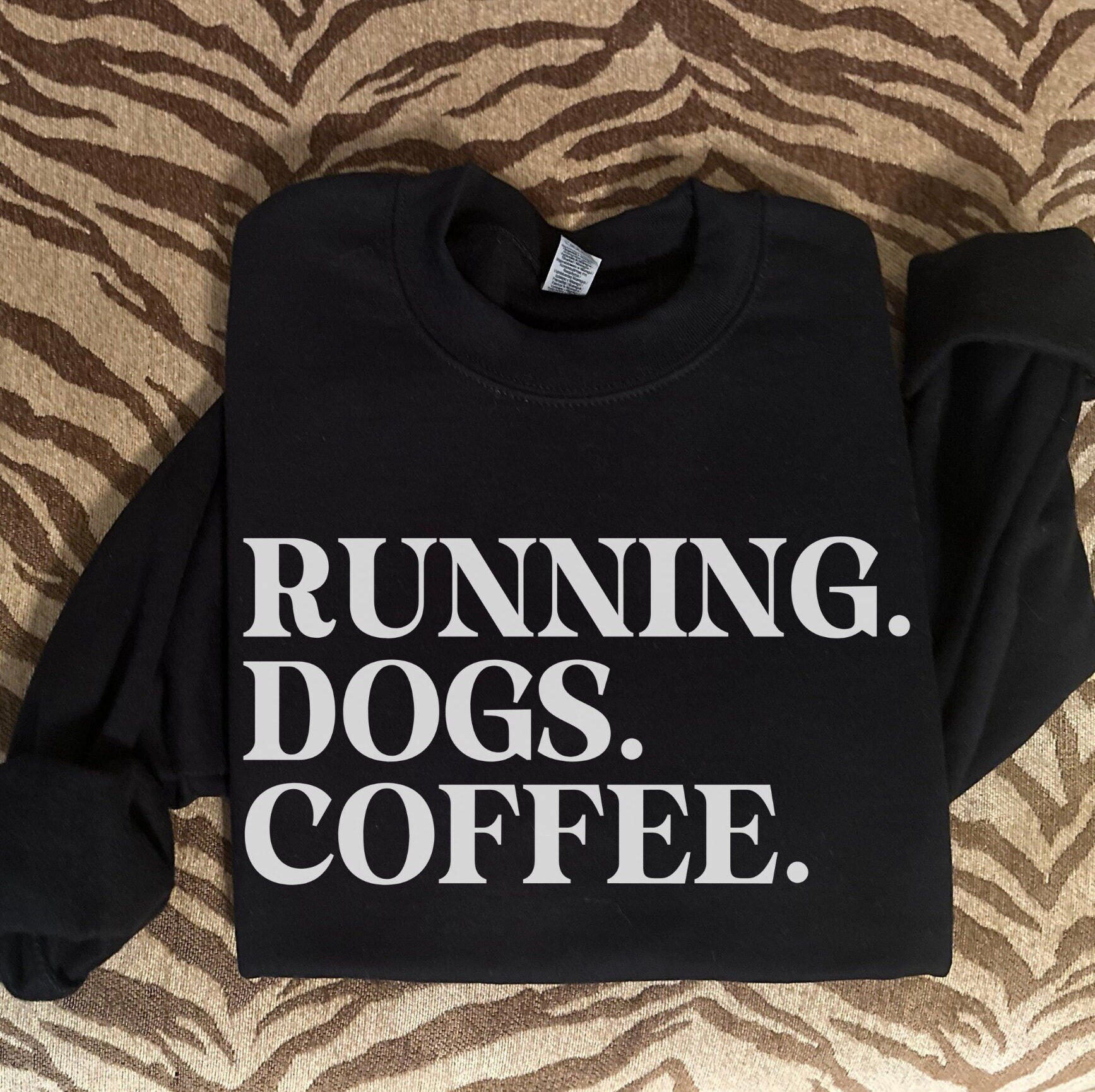 Running Sweatshirt, Running Dogs and Coffee Sweatshirt, Running