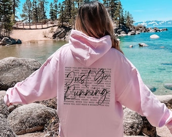 Running Hoodie with Motivational Quote for Runner