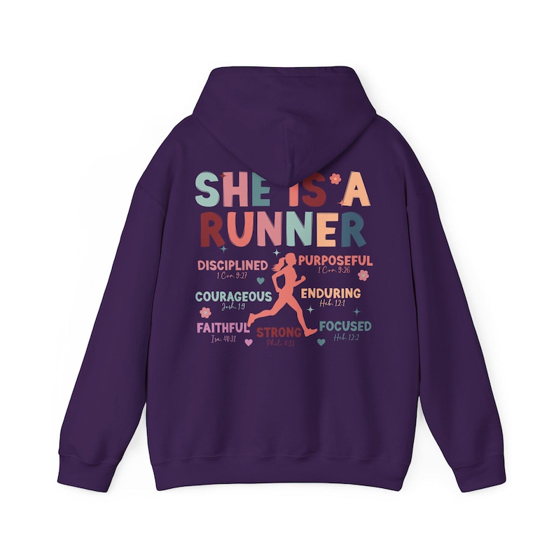 Christian Running Hoodie, Gift for Runner, Marathon Running Hoodie, Half Marathon Running Hoodie, Running Mama, Running Gift, Runner Shirt image 10