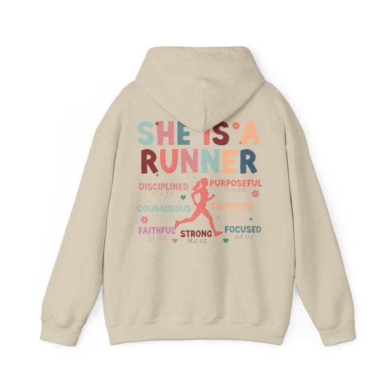 Christian Running Hoodie, Gift for Runner, Marathon Running Hoodie, Half Marathon Running Hoodie, Running Mama, Running Gift, Runner Shirt image 6