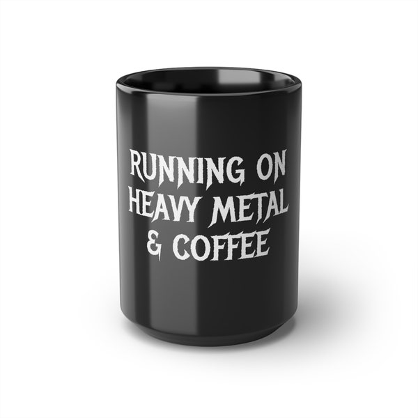 Gift for Metal Head, Heavy Metal Coffee Cup, Heavy Metal Coffee Mug, Heavy Metal Mug, Heavy Metal Gifts, Heavy Metal Black Mug, 15oz