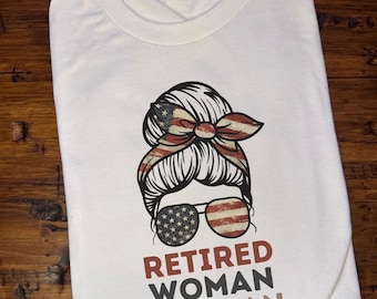Retired Woman Veteran T-shirt, Military Retirement Gift, Retired Female Veteran, Retired Veteran, Veteran T-shirt, Military T-shirt