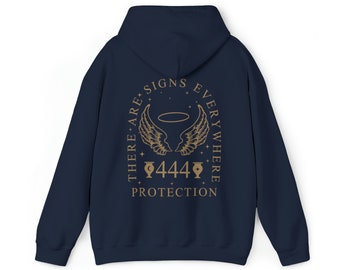 Angel Number Hoodie 444 Angel Number Hoodie Witchy Hoodie Celestial Hoodie Angel Numbers Hoodie Spiritual Hoodie Moon Hoodie Angel 444 Shirt