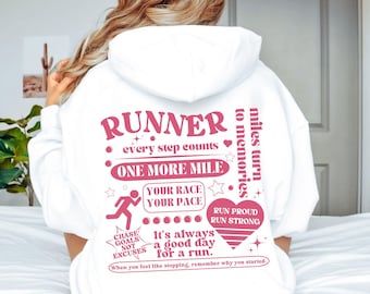 Gift for Runner, Running Hoodie, Run Sweatshirt, Marathon Sweatshirt, Half Marathon Hoodie, Running Gift, New Runner Gift, Run Hoodie,  10k