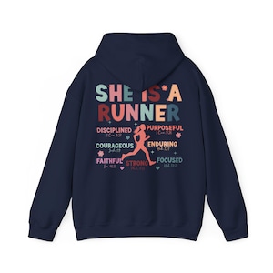Christian Running Hoodie, Gift for Runner, Marathon Running Hoodie, Half Marathon Running Hoodie, Running Mama, Running Gift, Runner Shirt image 8