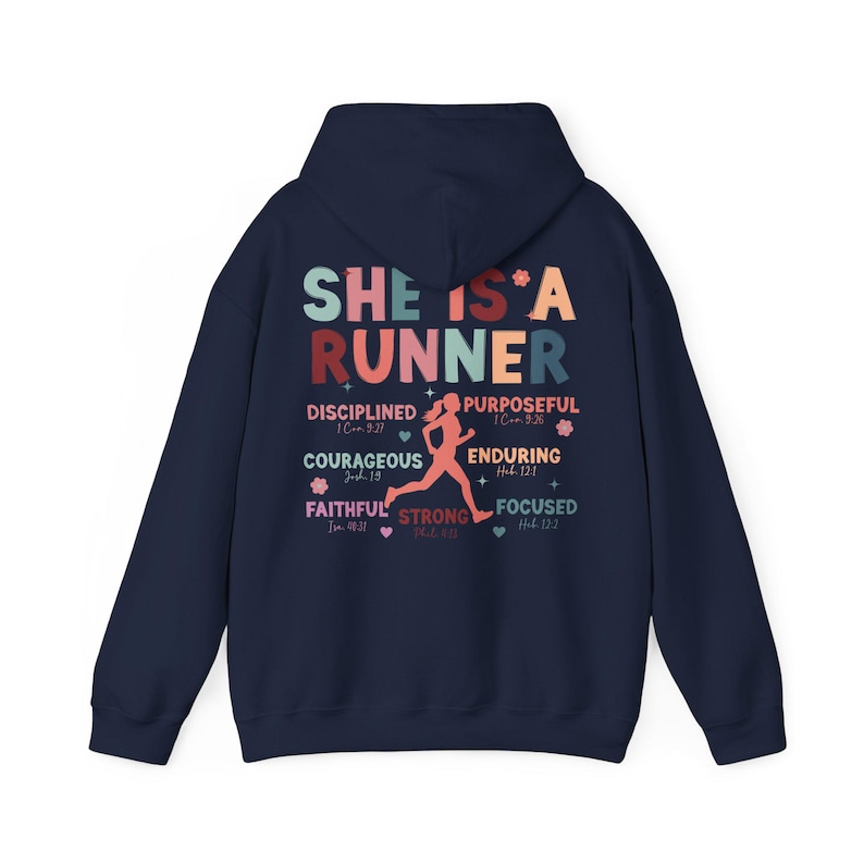 Christian Running Hoodie, Gift for Runner, Marathon Running Hoodie, Half Marathon Running Hoodie, Running Mama, Running Gift, Runner Shirt image 8