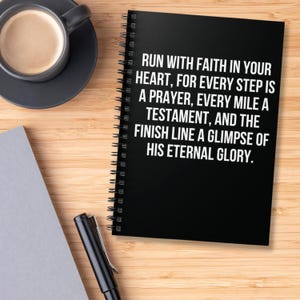Christian Running Notebook, Gift for Runner, Running Gift, Marathoner Gift, Running Journal, Running Notebook, Marathon Gift, Ultra Runner