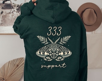 Angel Number Hoodie 333 Angel Number Hoodie Witchy Hoodie Celestial Hoodie Ange Numbers Hoodie Spiritual Hoodie Moon Hoodie Angel  333 Shirt