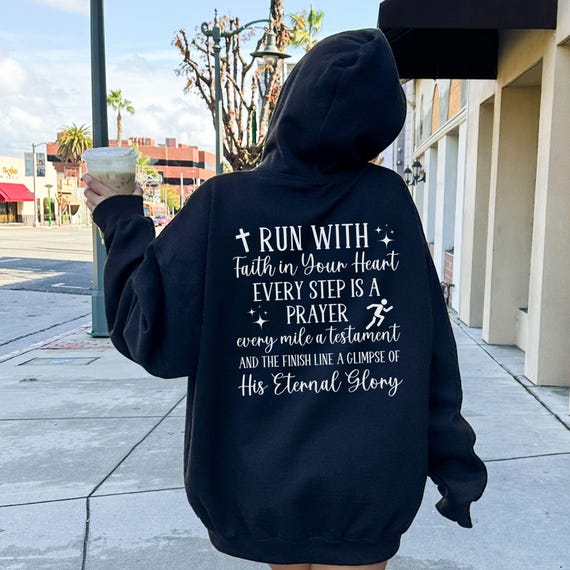 Christian Running Hoodie, Gift for Runner, Marathon Running Hoodie, Half Marathon Running Hoodie, Running Mama, Running Gift, Runner Shirt