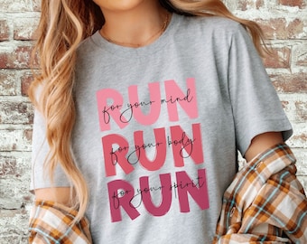 RUNNING Tshirt for Women Running Shirt for Marathon Running Tshirt for Women's Running Shirt Half Marathon Runner Shirt for Working Out Tee