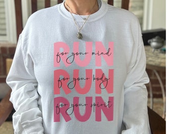 Running Sweatshirt for Runner Gift for Running Partner Sweater for Runner Marathon Gift for Runner 5k Sweatshirt for 10k Shirt for Running