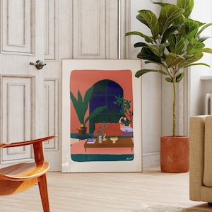 Ilustración de cartel de papel acogedor