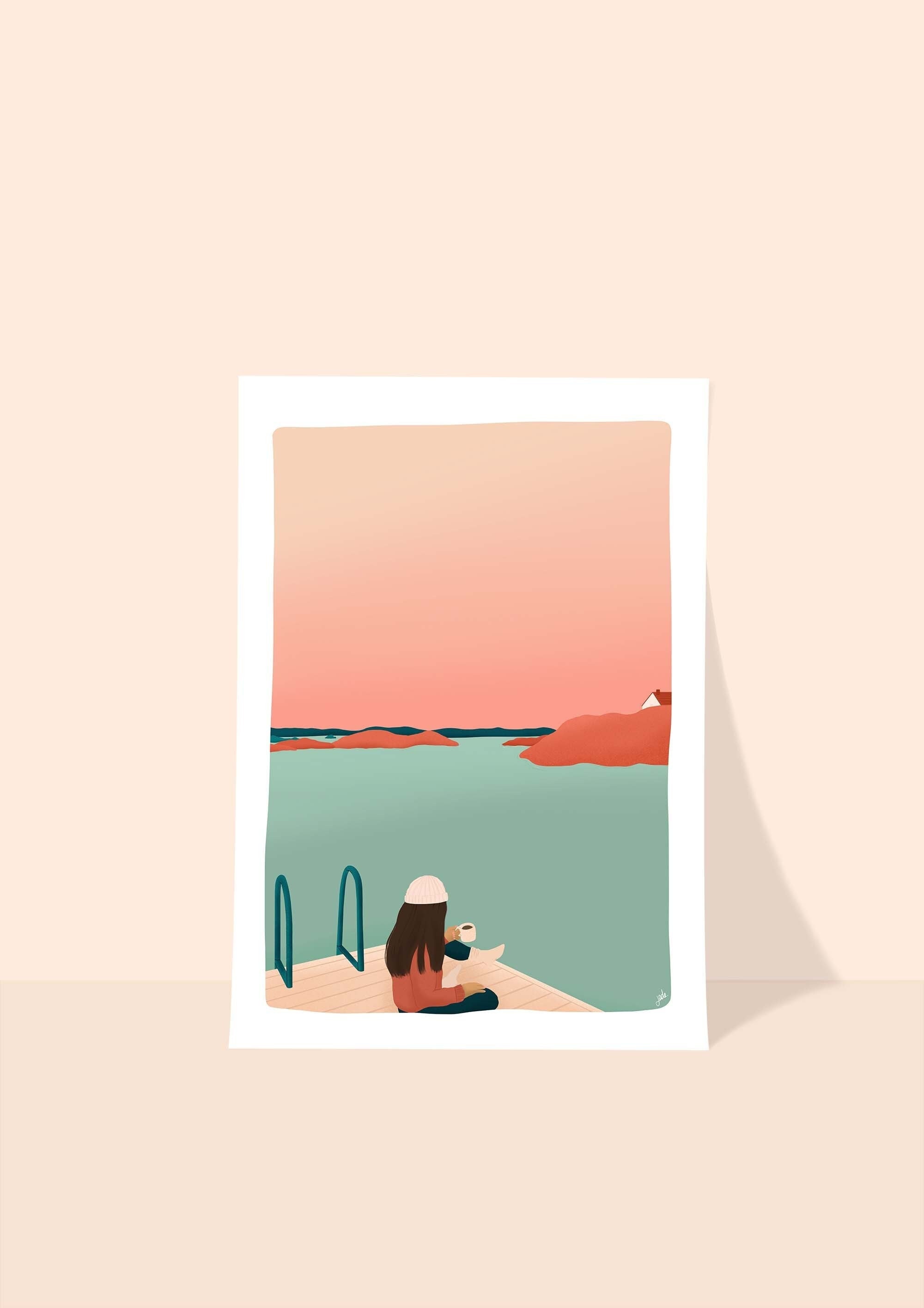 Illustration Affiche Papier Norvège