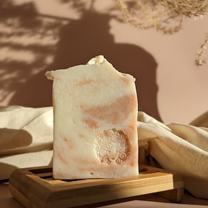 Natural handmade Rose + Kaolin Clay soap ‘PURIFY’ for face and body | Cold processed | Suitable for sensitive/ acne / eczema prone skin