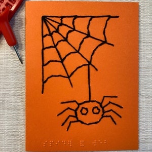 Halloween - Embroidered Braille Card