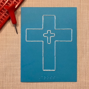 Easter Cross - Embroidered Braille Card