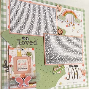 Baby Girl Scrapbook Page Layouts - Project Idea 