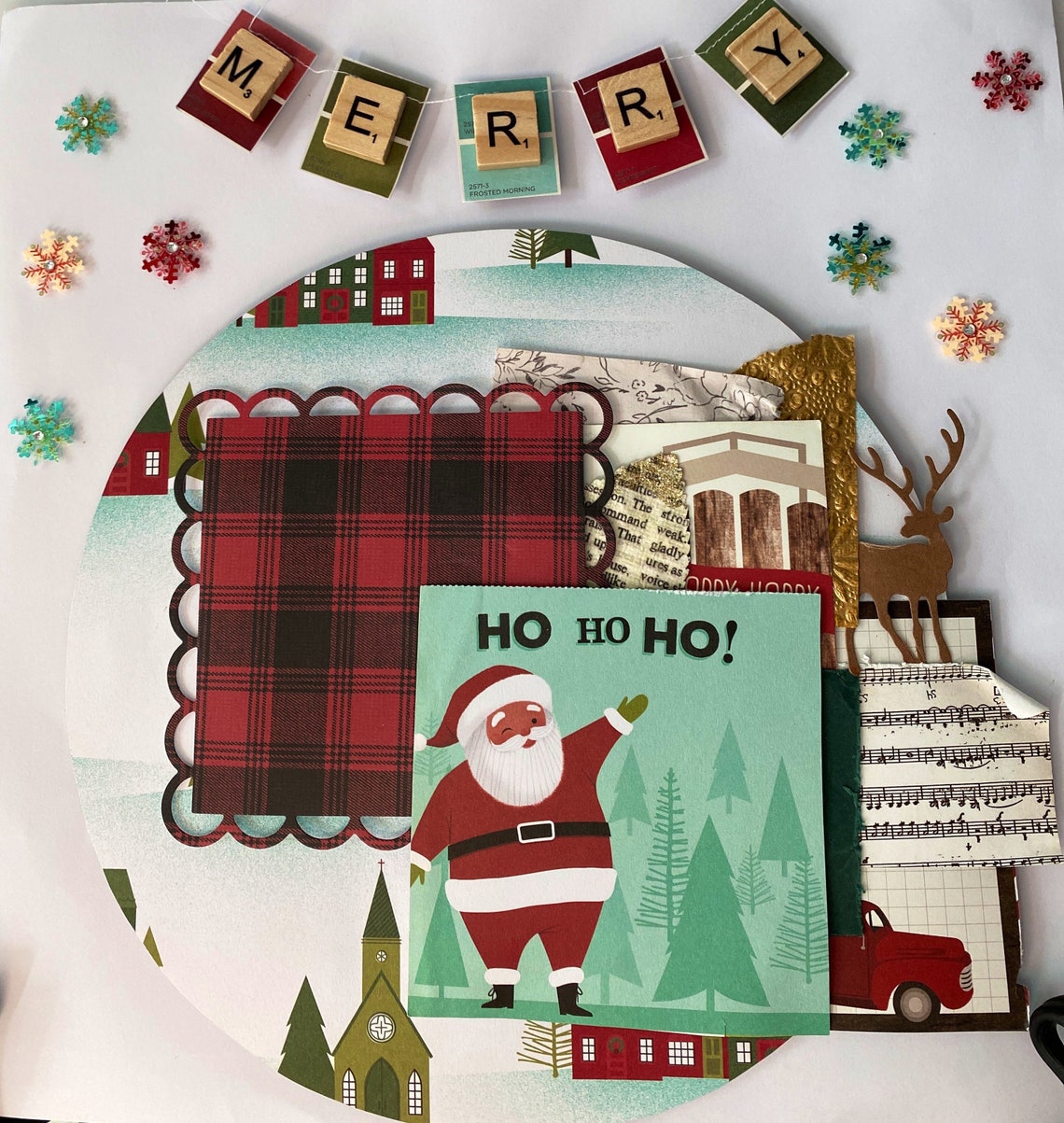 Christmas scrapbook Layout 12x12 Etsy