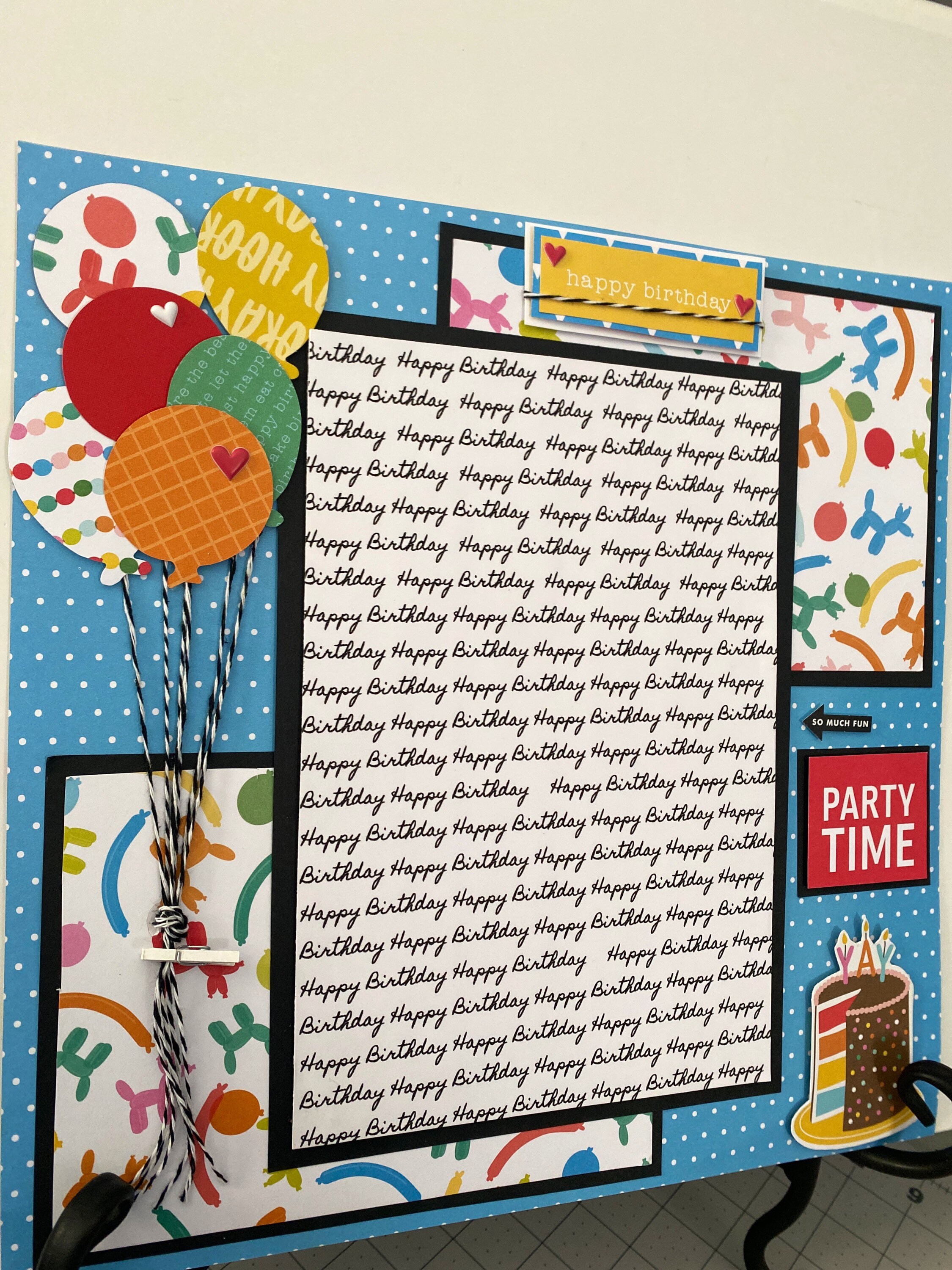 Set of 2 Birthday Party Scrapbook Layouts 12x12 pages Etsy