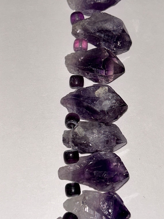 Amethyst Chunks with Fluorite Necklace