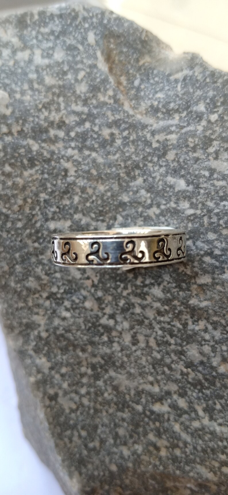 Celtic Ring Sterling Silver Band for Men Women/'s Band Viking Ring Geometric Ring Pagan Men/'s Ring Celtic Wedding Band