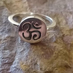 Om Ring, Sterling silver Om Ring, Silver Ohm ring, OM ring, Aum ring, Amulet jewelry, Yoga ring, namaste ring, spiritual ring, boho ring