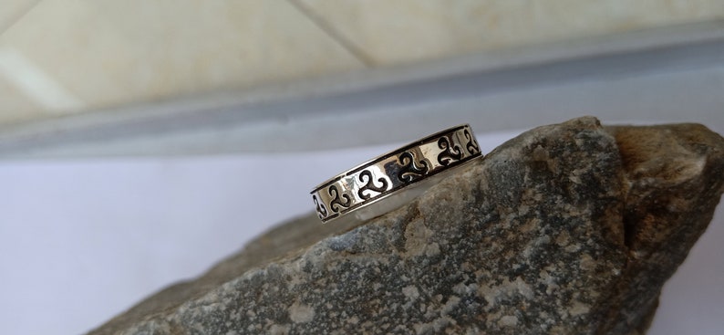 Celtic Ring Sterling Silver Band for Men Women/'s Band Viking Ring Geometric Ring Pagan Men/'s Ring Celtic Wedding Band